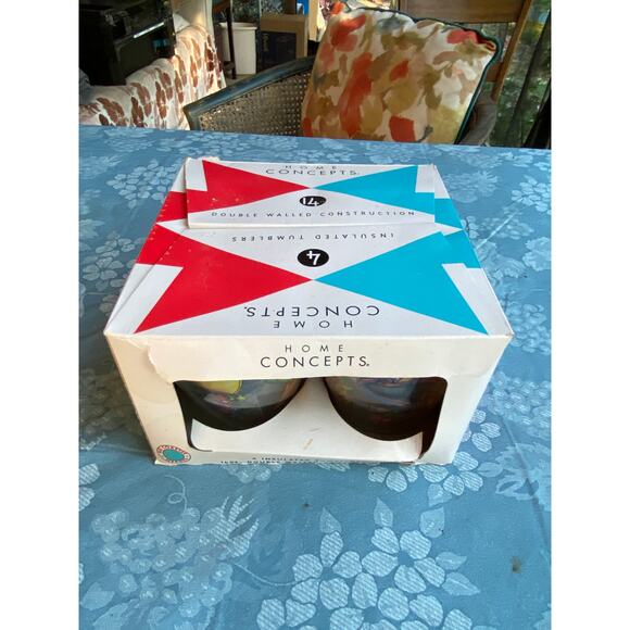 Home Concepts 4 pack of Insulated Tumblers 14 oz. Gardening Theme Pattern EUC - Picture 2 of 16